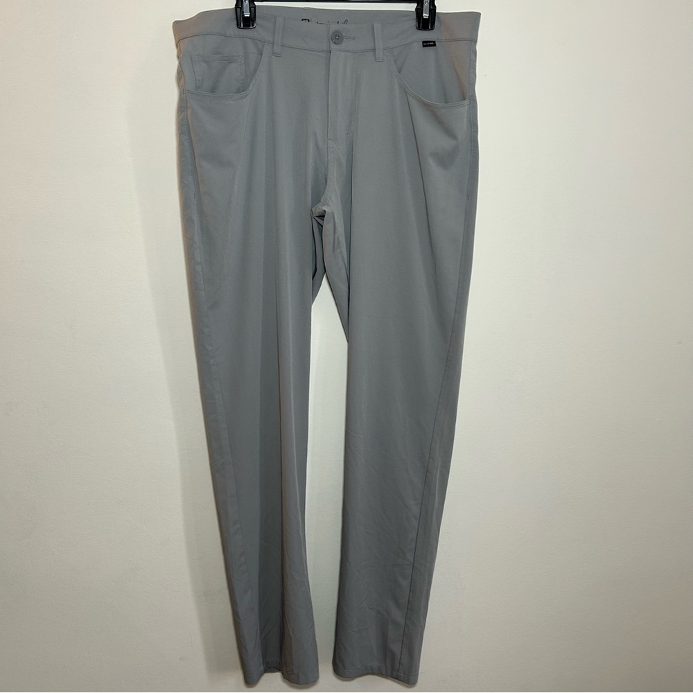 Travis Mathew Men's Golf Pants Size 34x31 Gray Chino Performance Lightweight